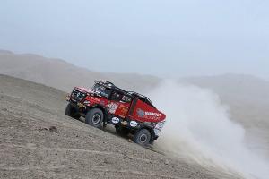 Dakar in its 4th stage tried to stop Czech truck as well.